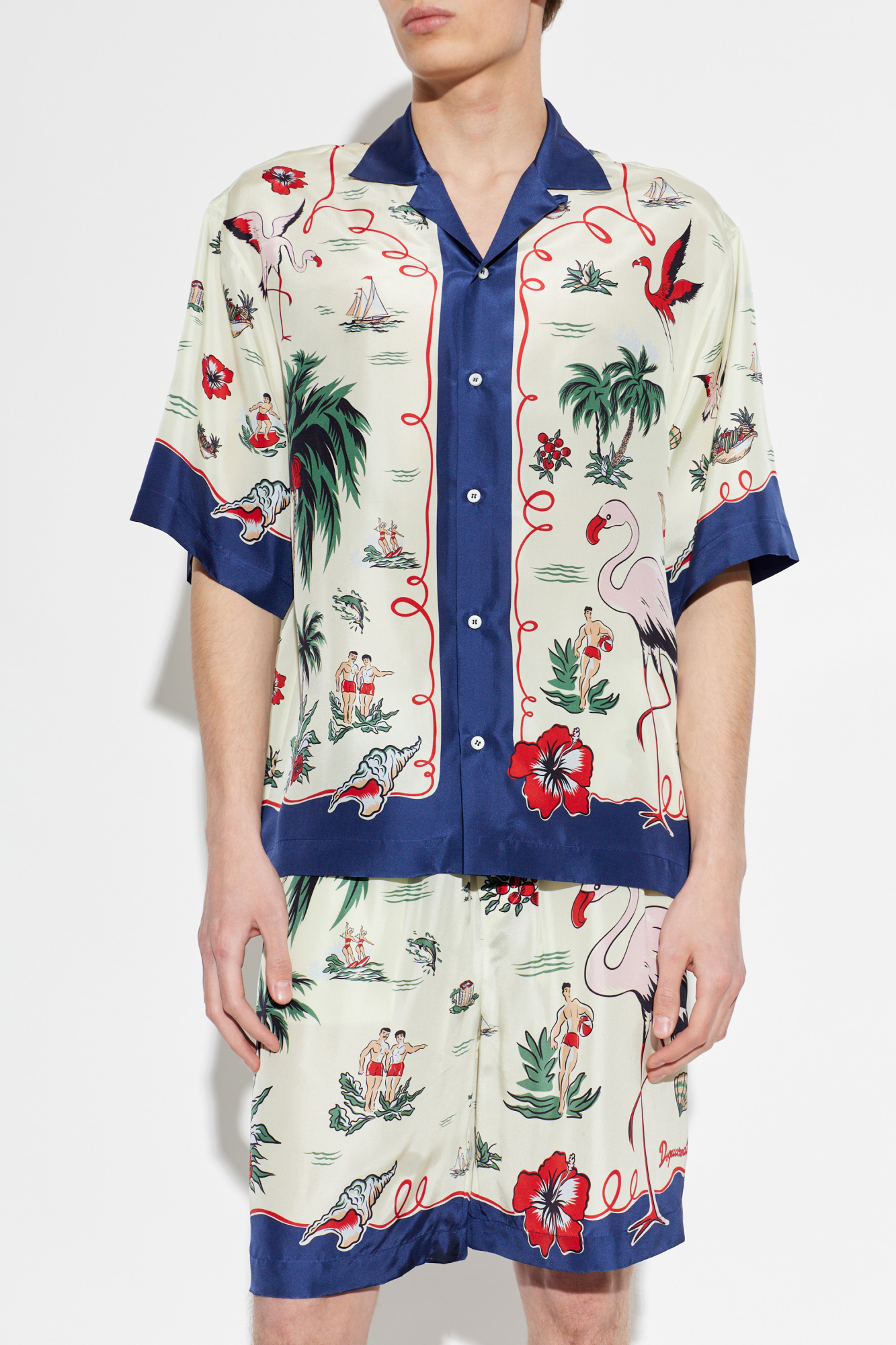 Dsquared2 Silk short-sleeve shirt | Men's | Vitkac